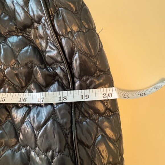 Betsey Johnson Betseyville Purse/Handbag Quilted Black Heart Print - Picture 7 of 9